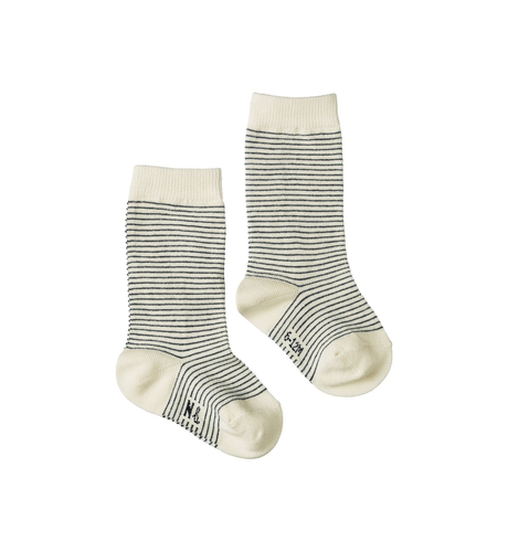 Nature Baby Organic Cotton Socks - Navy Stripe