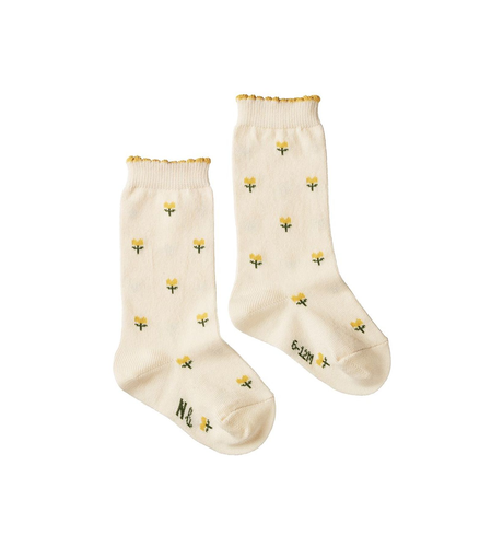 Nature Baby Organic Cotton Socks - Tulips