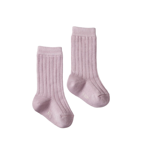 Nature Baby Organic Cotton Rib Socks - Lilac