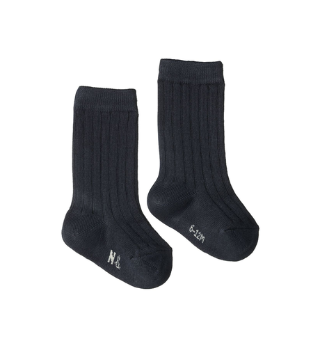 Nature Baby Organic Cotton Rib Socks - Navy