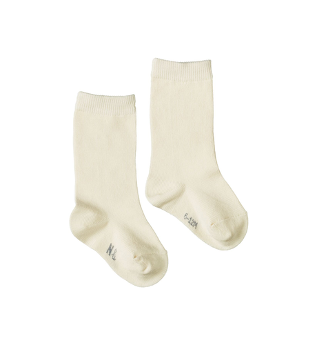 Nature Baby Organic Cotton Rib Socks - Natural