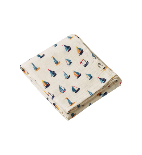 Nature Baby Muslin Wrap - Regatta Print