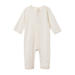 Nature Baby Henley Pyjama Suit Pointelle - Natural