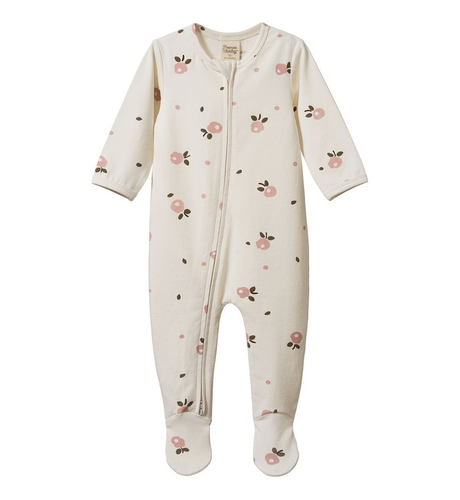 Nature Baby Dreamlands Suit - Posey Blossom Peach Print