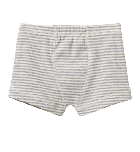 Nature Baby Boxer Shorts - Grey Marl Stripe
