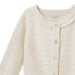 Nature Baby Piper Cardigan - Natural Pointelle