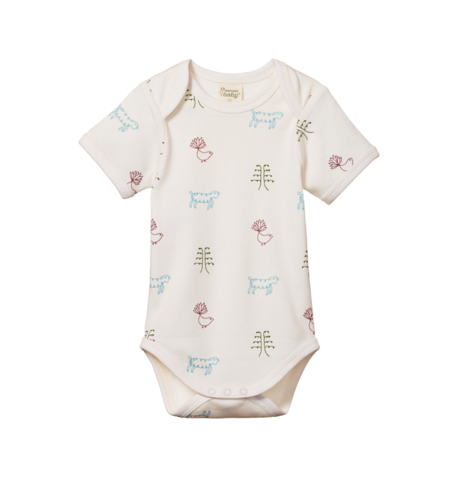 Nature Baby Short Sleeve Bodysuit - Nature Baby Print