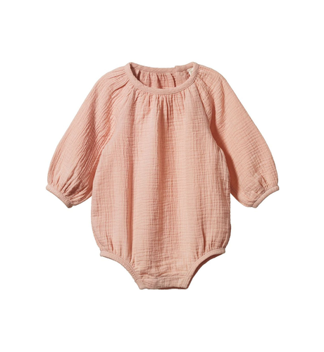Nature Baby Meadow Bodysuit - Rose Dust Crinkle