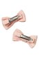 Nature Baby Bow Hair Clips 2 Pack - Rose Dust Crinkle
