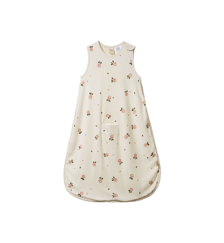 Nature Baby Org Cotton Sleeping Bag - Posey Blossom Peach Print