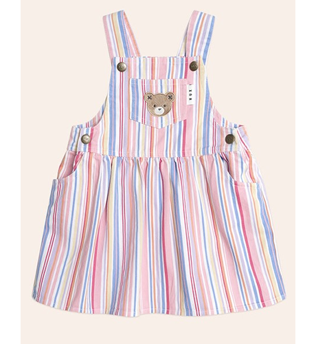 Huxbaby Pastel Stripe Pinafore Dress