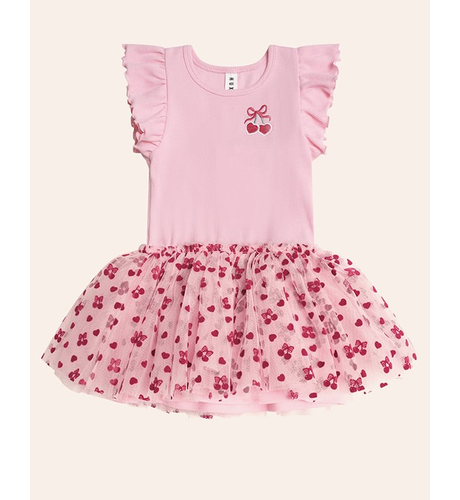 Huxbaby Cherry Pie Rib Tulle Dress