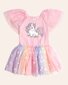 Huxbaby Rainbow Unicorn Tulle Dress