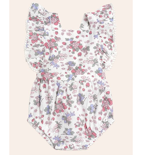 Huxbaby Stawberry Garden Playsuit Cream