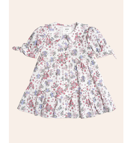 Huxbaby Stawberry Garden Tiered Smock Dress