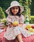 Huxbaby Stawberry Garden Tiered Smock Dress