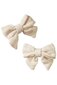 Nature Baby Bow Hair Clips 2 Pack - Natural