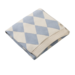 Nature Baby Dune Cot Blanket - Blue Diamond Knit