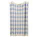 Nature Baby Dune Cot Blanket - Blue Diamond Knit