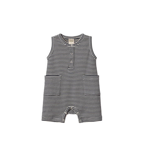 Nature Baby Camper Suit - Navy Stripe