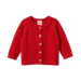 Nature Baby Piper Cardigan - Raspberry Red Pointelle