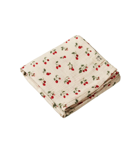Nature Baby Muslin Wrap - Strawberry Blush Print