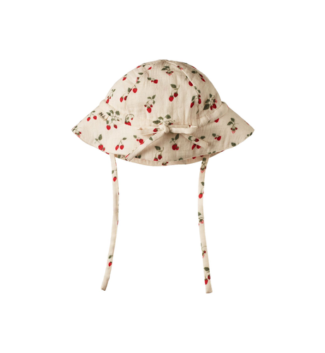 Nature Baby Muslin Sunhat - Strawberry Blush Print