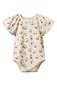 Nature Baby Faye S/S Bodysuit - Strawberry Blush Print