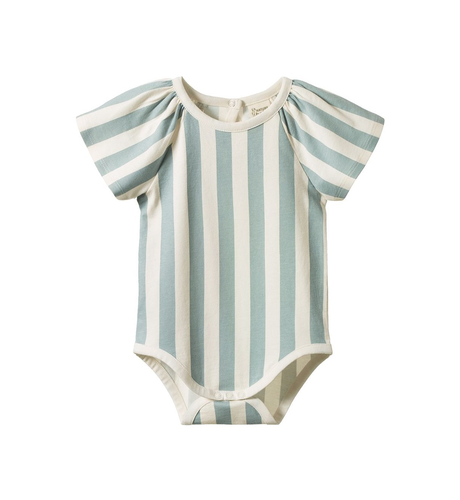 Nature Baby Faye S/S Bodysuit - Star Dew Stripe