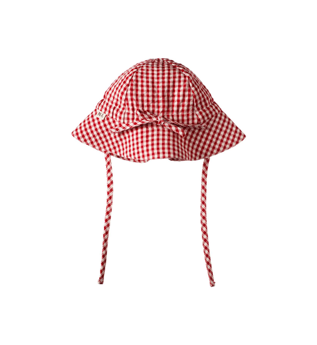 Nature Baby Gingham Sunhat - Red Check