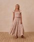 Rylee + Cru Ruffle Tiered Maxi Skirt Wildflower - Ivory