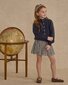 Rylee + Cru Pleated Skirt - Navy Check (Pre-order)