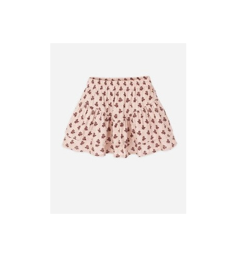 Rylee + Cru Tiered Mini Skirt - Blush Fleur (Pre-order)