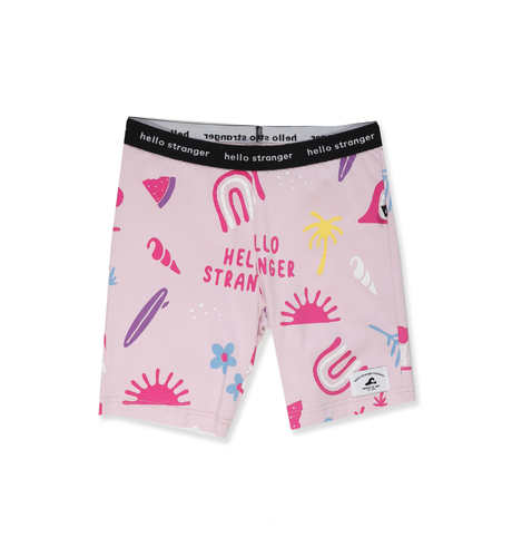 Hello Stranger Girls Bike Tights - Pink