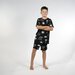 Hello Stranger Boys Summer PJ's - Black Wave