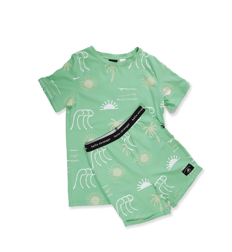 Hello Stranger Boys Summer PJ's - Green