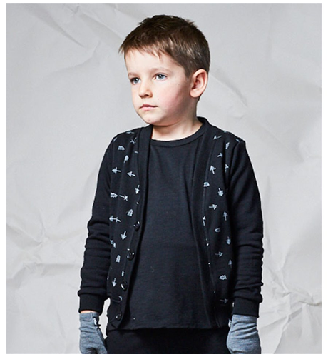 Little Flock Little Pop Cardi Black Tree