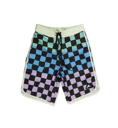 Hello Stranger Super Long Board Short - Multi Check
